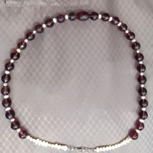 HOMEMADE CRYSTAL PEARL NECKLACE